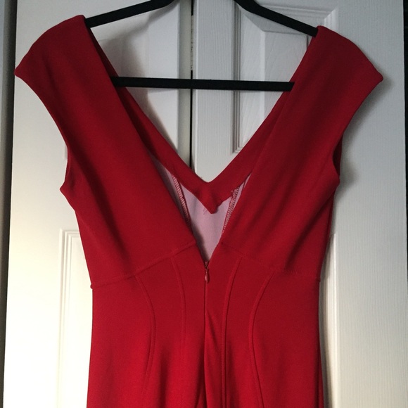 Betsy & Adam red evening gown - Picture 6 of 6